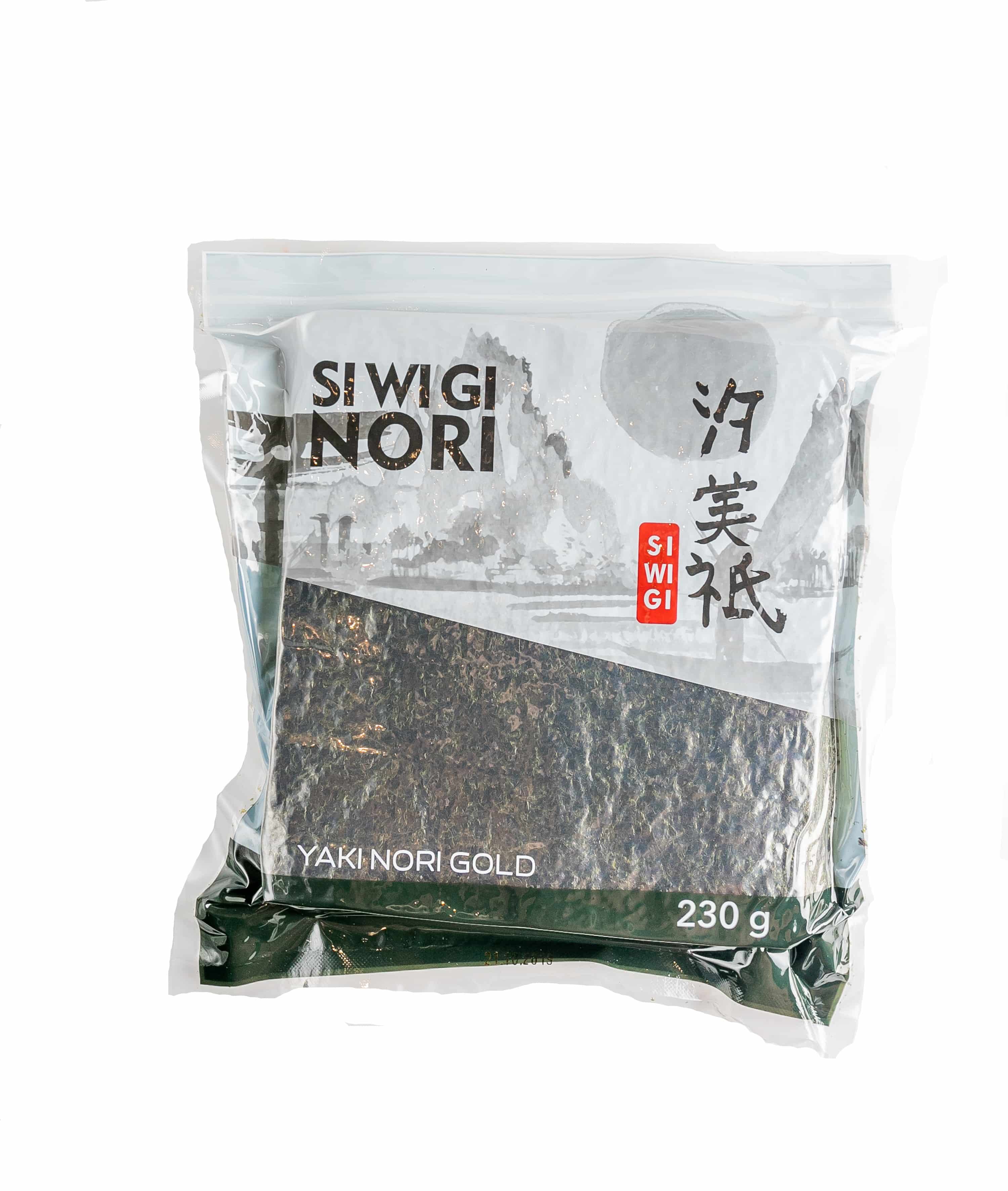 Nori Siwigi is an algae essential for sushi and roll preparation.
