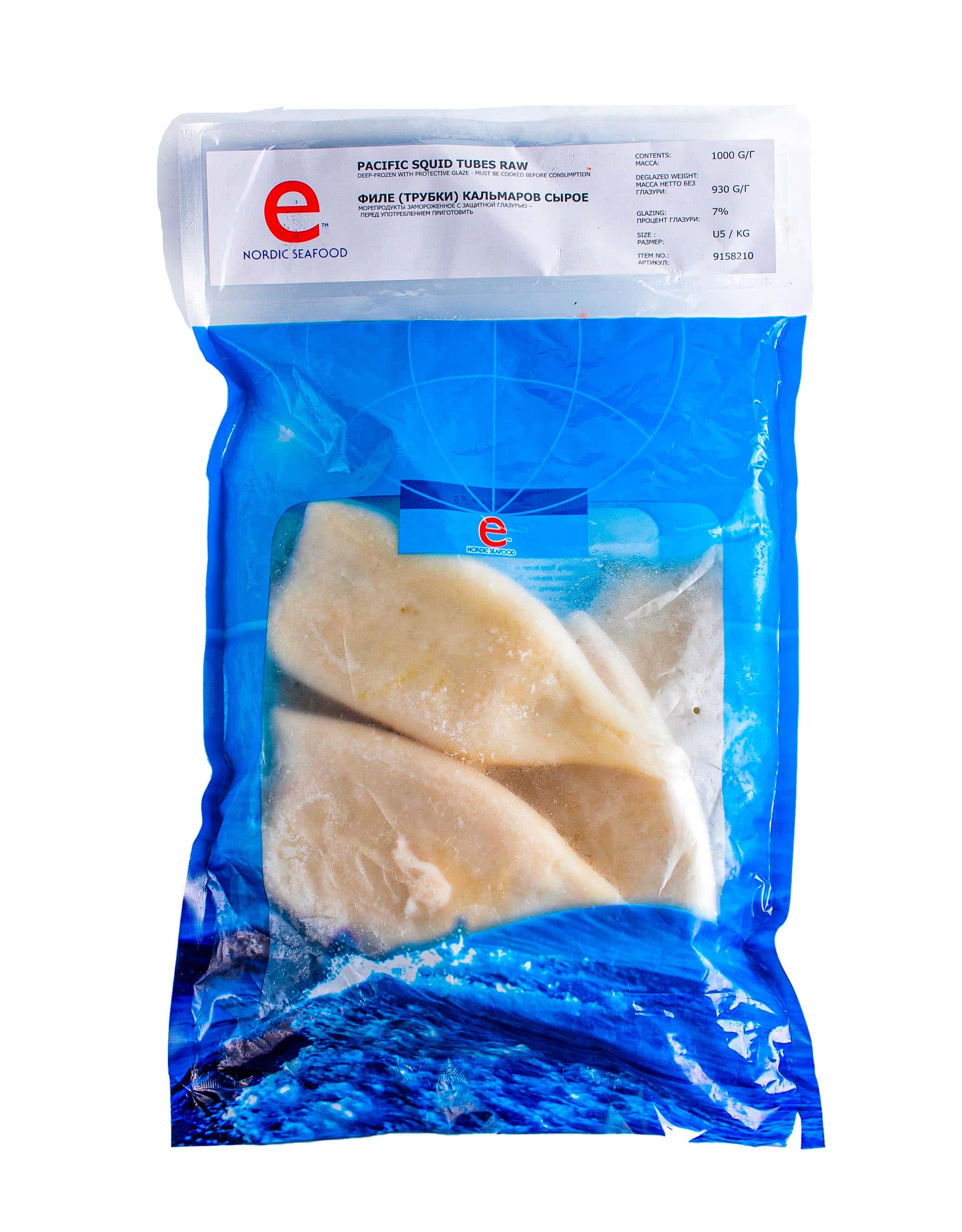 Squid U5 1 kg. Gourmet squid fillet is used in many Asian dishes.